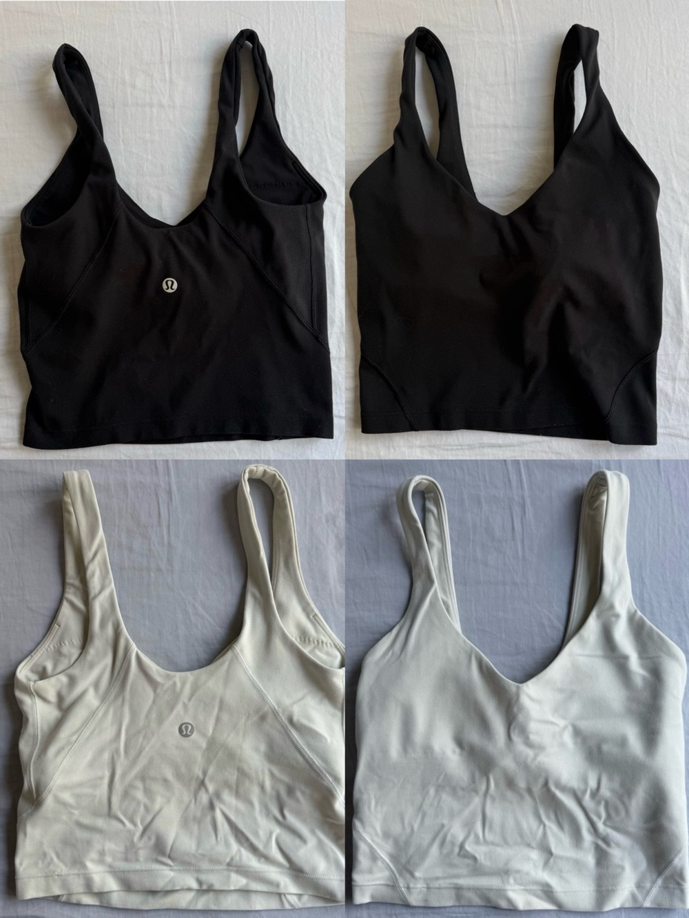 Lululemon Align Tank Top - Black & White bundle of two both size 0